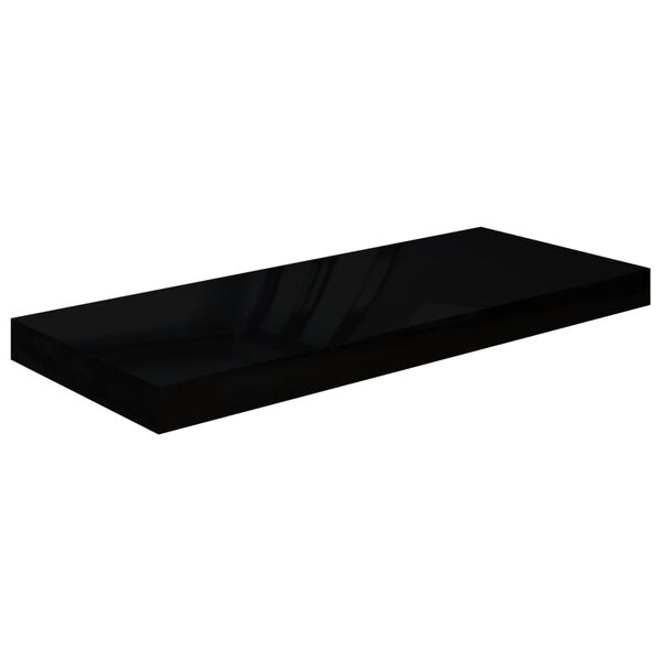 vidaXL Kelluvat seinähyllyt 4 kpl korkeak. musta 60x23,5x3,8 cm MDF