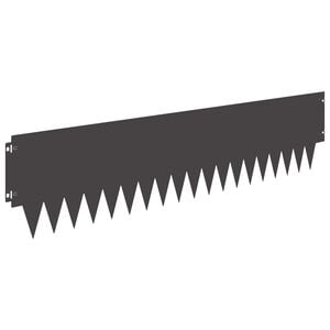 vidaXL Nurmireunus 20 pcs 103 x 25 cm metalli Musta