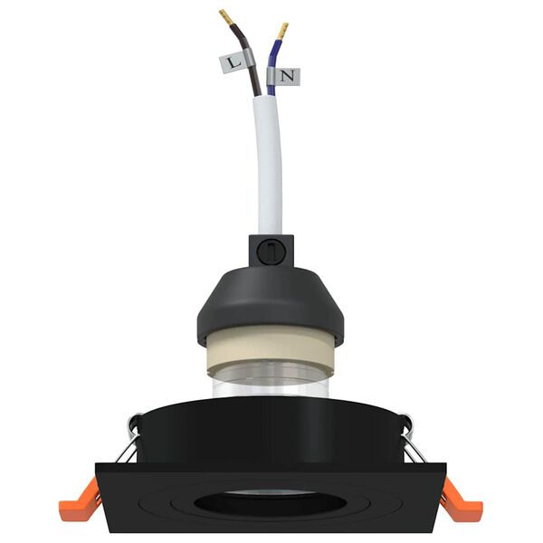 vidaXL Kohdevalo 12 pcs Musta 9 x 9 x 2 cm Alumiini