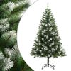vidaXL Tekojoulukuusi saranoilla ja lumihuurteella 150 cm