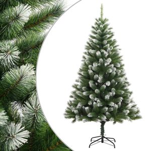 vidaXL Tekojoulukuusi saranoilla ja lumihuurteella 150 cm