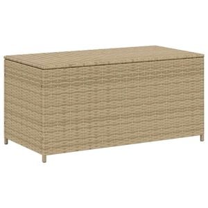 vidaXL Puutarhan s&auml;ilytyslaatikko beige sekoitus 190 l polyrottinki