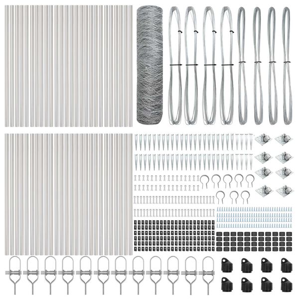 vidaXL Aitalatu Hopea 100 x 0,8 m (50 mm verkko) Ter&auml;s