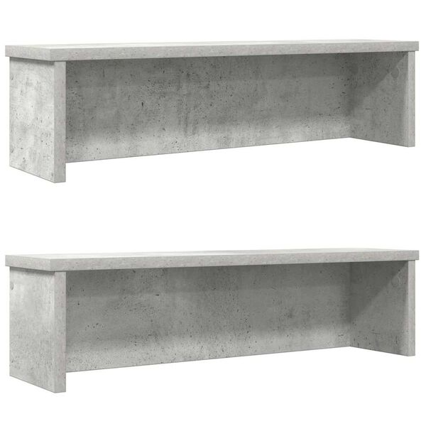 vidaXL Keitti&ouml;telineet Pinottavat 2 kpl Betoninharmaa 50x15x16 cm