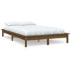 vidaXL S&auml;ngynrunko hunajanruskea 135x190 cm t&auml;ysi m&auml;nty Double