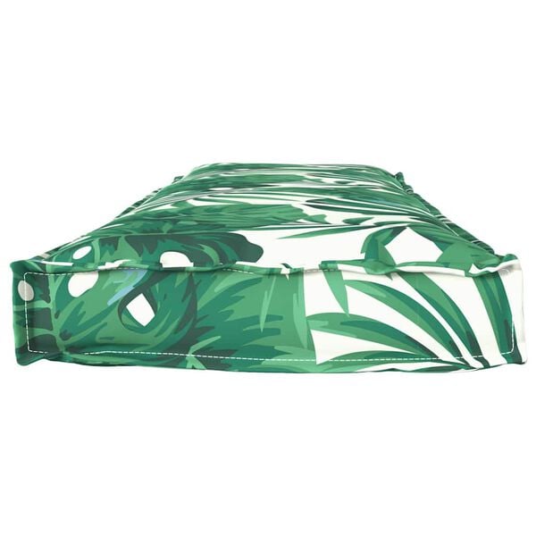 vidaXL Kuormalavatyyny penkille Kukallinen Lehtikuvio 140 x 40 x 8 cm