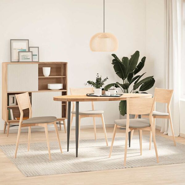 vidaXL P&ouml;yt&auml;levy 140x60x4 cm massiivipuuta tammi soikea