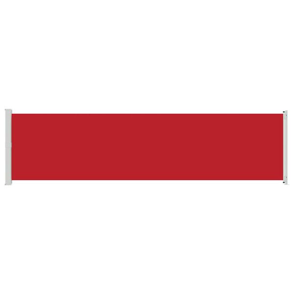 vidaXL Sis&auml;&auml;nvedett&auml;v&auml; terassin sivumarkiisi 600x160 cm punainen