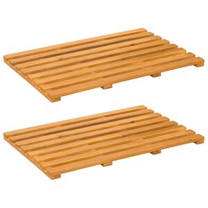 vidaXL Kylpyhuoneen Matto 2 kpl Luonnollinen 56 x 37 cm