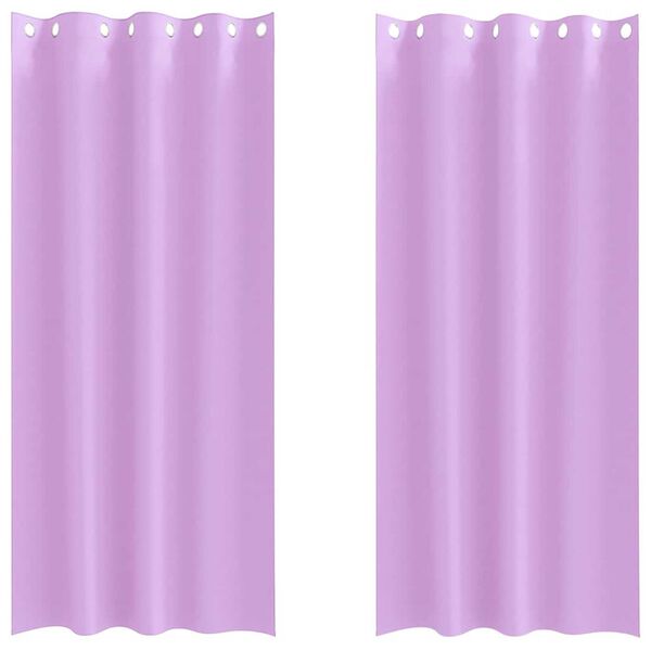 vidaXL Pimentävä verho renkailla 2 pcs Violetti 245 x 140 cm