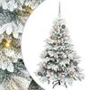 vidaXL Tekojoulukuusi 150 LED-valoilla Valkoinen 120 cm PE ja PVC