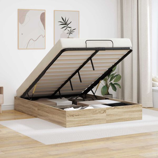 vidaXL Ottoman S&auml;ngyn Runko Sonoman tammi 203 x 120 x 25 cm