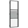 vidaXL Lasiovi 76 x 3,5 x 201,5 cm Alumiini Musta