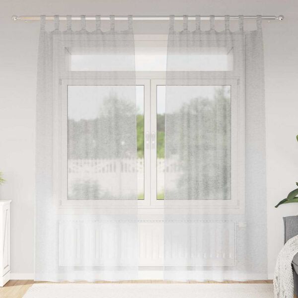 vidaXL Verhosatiini 2 pcs Vaaleanharmaa 260 x 140 cm Polyesteri