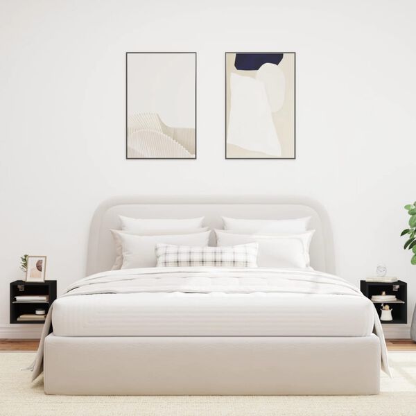 vidaXL TV-sein&auml;kaapit LED-valoilla 2 kpl musta 30x28,5x30 cm