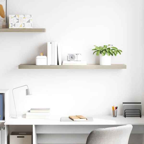 vidaXL Kelluva sein&auml;hylly tammi 120x23,5x3,8 cm MDF