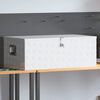 vidaXL Säilytyslaatikko hopea 100x55x37 cm alumiini