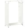 vidaXL Polttopuuteline Valkoinen 60x28x90 cm Kylm&auml;valssattua ter&auml;st&auml;