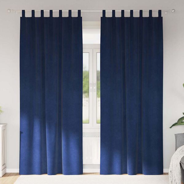 vidaXL Pimennysverhot 2 pcs Tumma Sininen 140 x 260 cm Sametti