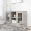 vidaXL Vitriinikaappi betoninharmaa 120x30,5x70 cm tekninen puu