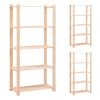 vidaXL 5-kerroksiset varastohyllyt 3 kpl 80x38x170cm t&auml;ysi m&auml;nty 250kg