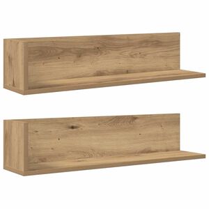 vidaXL sein&auml;hyllyt 2 kpl Artisan Oak 75x16,5x16,5 cm tekninen puu