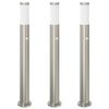 vidaXL Pollarivalaisimet sensorilla 3 kpl 80 cm ruostumaton ter&auml;s IP44