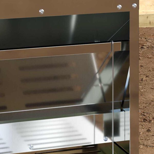 vidaXL Broilerin ponnisteluruokinta Hopea 33 x 42 x 40 cm