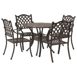 vidaXL Piharuokailu setti 5 pcs pronssi Alumiini