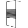 vidaXL Walk-in suihkusein&auml;ke musta 100x195 cm kirkas ESG-lasi