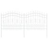 vidaXL Puutarha-aita Valkoinen 240 x 140 cm Jauhemaalattu teräs