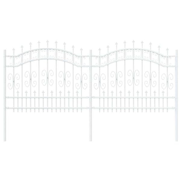 vidaXL Puutarha-aita Valkoinen 240 x 140 cm Jauhemaalattu teräs