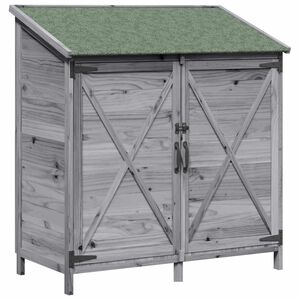 vidaXL Puutarhasuoja Harmaa 106 x 56 x 113,5 cm S&auml;teisen kuusipuu