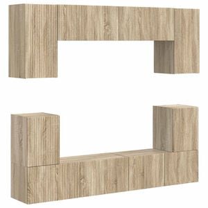 vidaXL TV-tasosetti 5 pcs Sonoman tammi Tekninen puu
