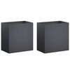 vidaXL Puutarha ruukku 2 kpl Antrasiitti 50 x 30 x 40 cm