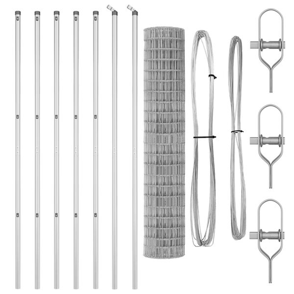 vidaXL Aita ja Tuki Hopea 1,6 x 10 m Ter&auml;s ja PVC