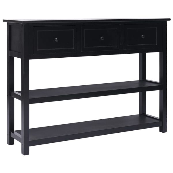 vidaXL Senkki musta 108x30x76 cm t&auml;ysi keisaripuu