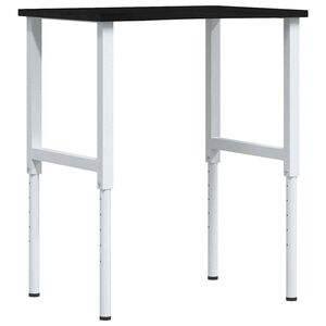 vidaXL ty&ouml;p&ouml;yt&auml; tummanruskea 80x60x(71,5-98) cm massiivipuutammea