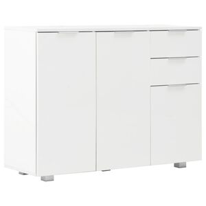 vidaXL Senkki korkeakiilto valkoinen 107x35x80,5 cm