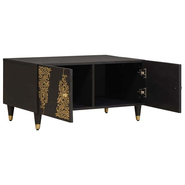 vidaXL Sohvapöytä Musta 80 x 50 x 40 cm Kiinteä mango puu