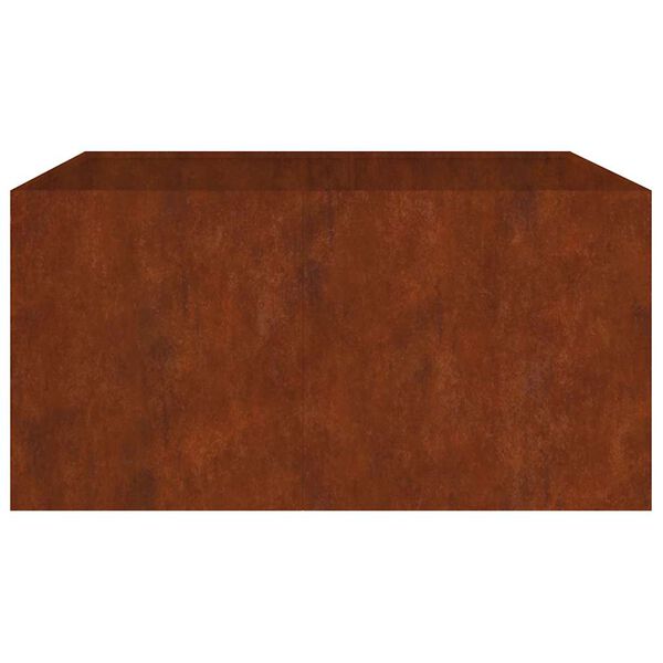 vidaXL Kukkalaatikko 80x80x40 cm Corten ter&auml;s