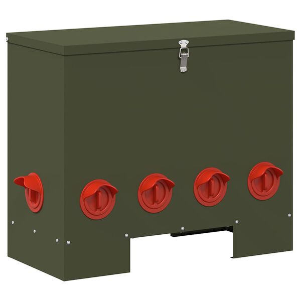 vidaXL Kanan ruokinta-allas Oliivivihre&auml; 60,5 x 29 x 51 cm