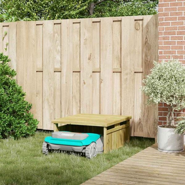 vidaXL Ruohonleikkurin talli Ruskea 73.5 x 81.5 x 38.5 cm