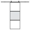 vidaXL liukuovi laitteistosarjalla 76x205 cm karkaistu lasi alumiini