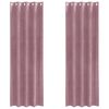 vidaXL Pimennysverhot 2 pcs Tumma vaaleanpunainen 140 x 225 cm Sametti