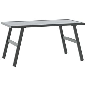 vidaXL Ulkosohvap&ouml;yt&auml; musta 90x45x35 cm jauhemaalattu ter&auml;s