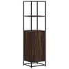 vidaXL Kaappi ruskea tammi 35,5x35x139 cm tekninen puu ja metalli