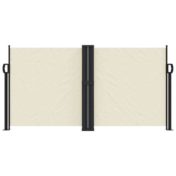 vidaXL Sisäänvedettävä sivumarkiisi 120x1000 cm kerma
