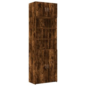 vidaXL S&auml;ilytyskaappi savutammi 70x42,5x225 cm tekninen puu