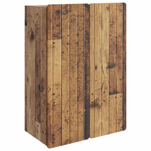 vidaXL Sein&auml;lle Kiinnitett&auml;v&auml; Kaappi Vanha puu 66 x 34,5 x 92 cm